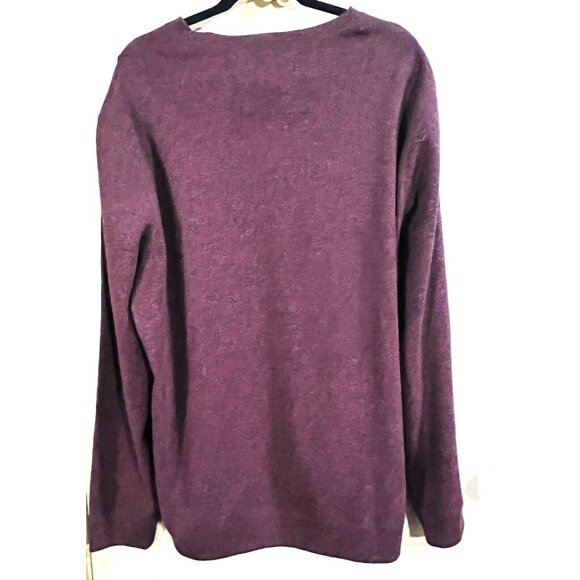 NEW Crewneck Pullover Mens Sweater XXL Maroon Long Sleeve Comfort Soft - Picture 2 of 3